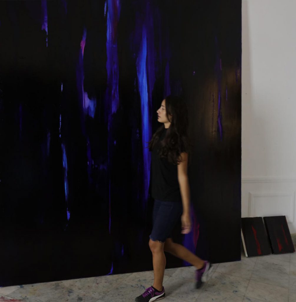 Rachel Valdés Into the Space 150x150cm