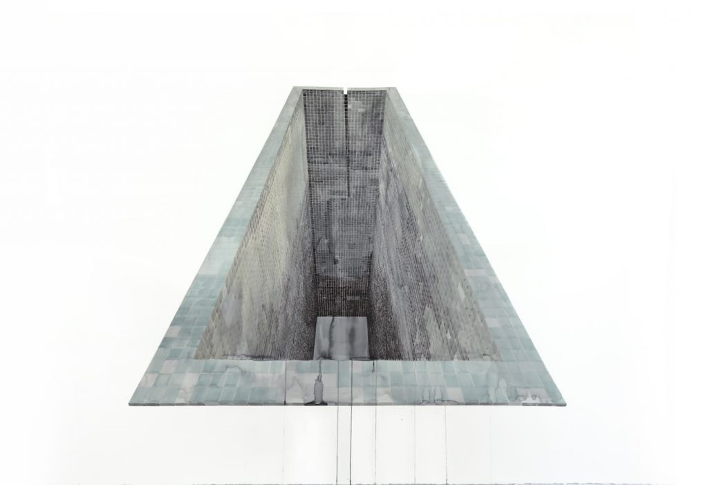 Cuadriptico Piscina II - Acuarela sobre cartulina